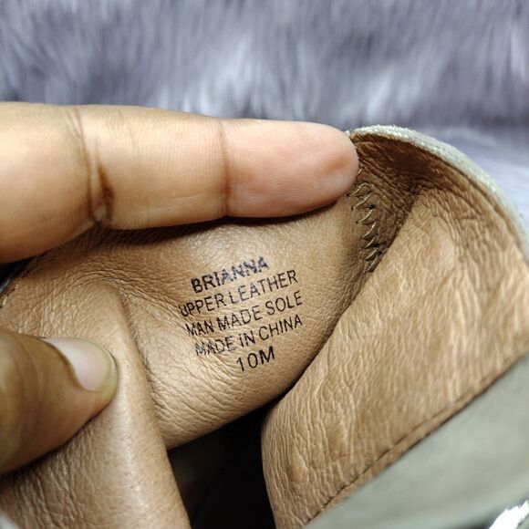 Jeffrey Campbell Brianna Suede Peep Toe Wood Block Heel Sandals Women Sz 10 Grey - Picture 8 of 9